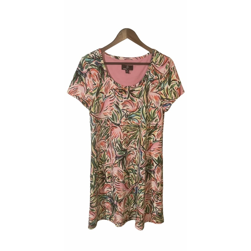 Ronni Nicole Women's Dress Size 10 • Flamingos • Floral Print
